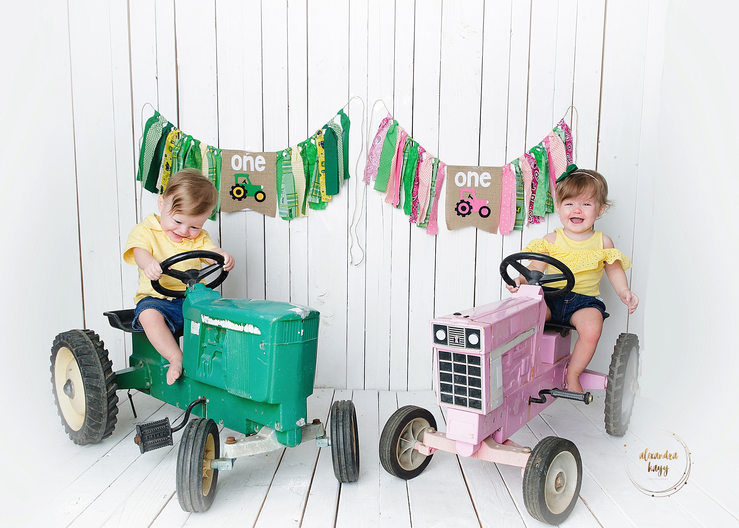 first birthday with R+R cake smash in studio Maricopa County, AZ