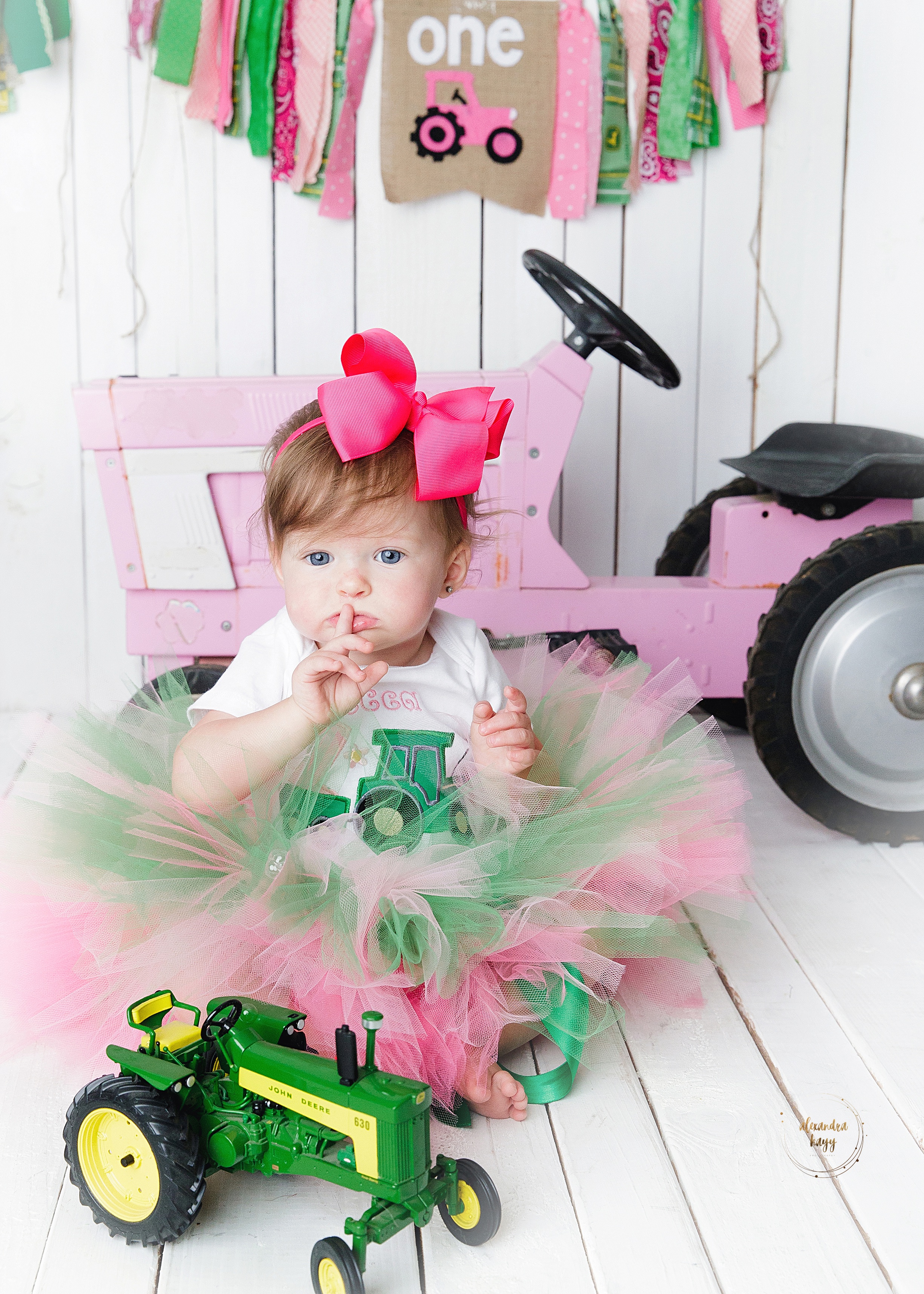 first birthday with R+R cake smash in studio Maricopa County, AZ