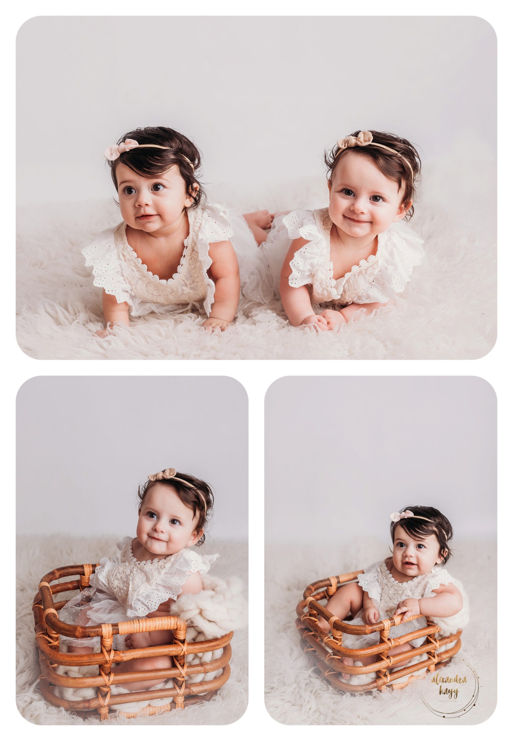 6 Month Old Twins - Baby Milestone Session - Best Baby Photographer in Phoenix